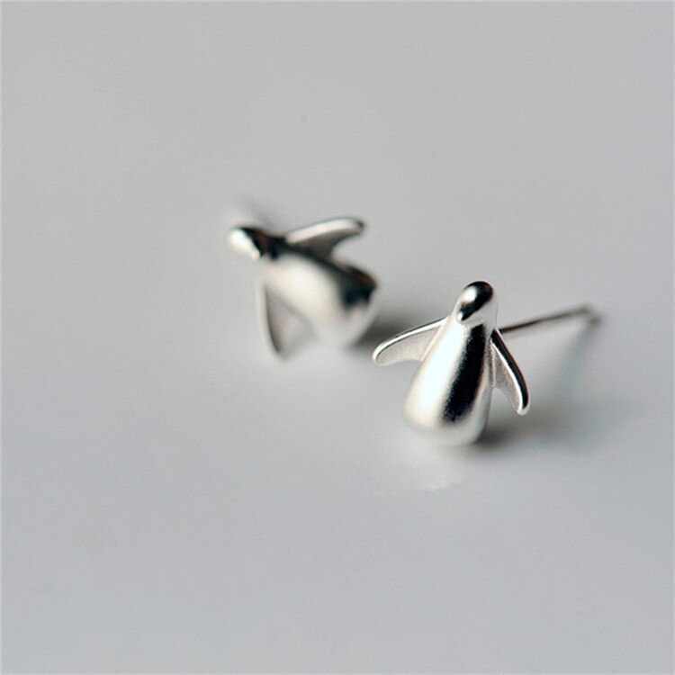 925 Sterling Silver Baby Penguin Earrings