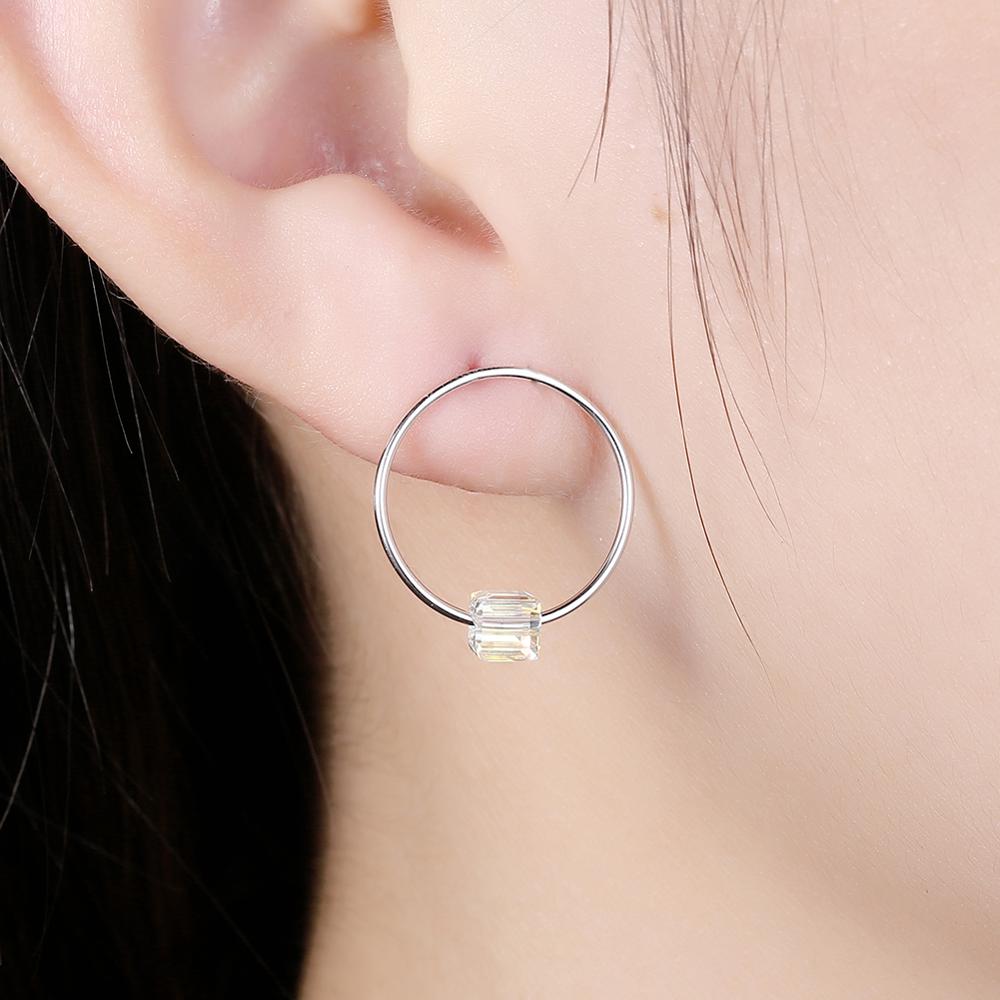 925 Silver Big Hoop Stud Earrings