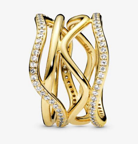 Уплетени вишеслојни сребрни прстен