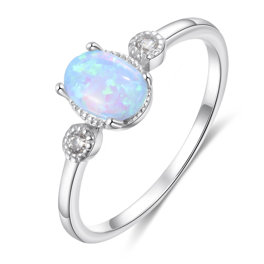 Sterling Silver Opal Ring