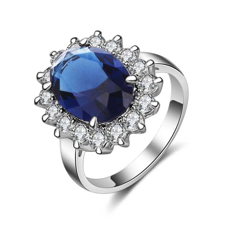 Oval blue sapphire rings