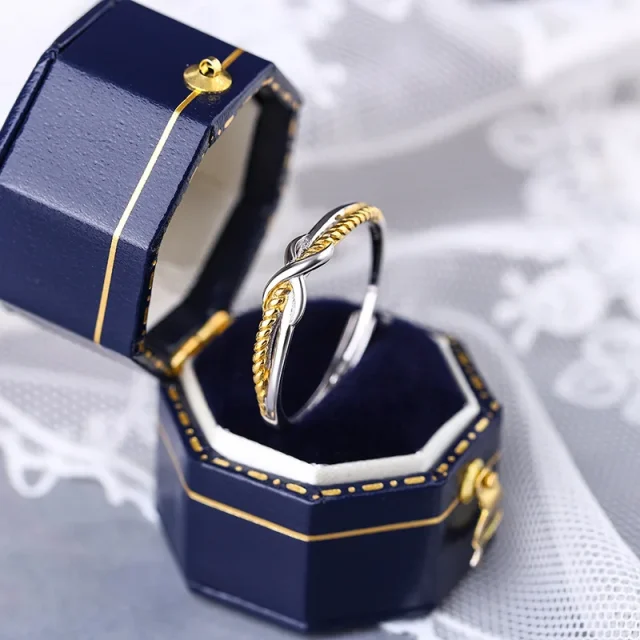 Infinity Two-Tone Knotted  Ring